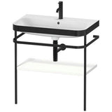 Duravit - Happy D.2 Plus C-Bonded Vanity Kit with Sink and Metal Console White - White Satin Matte