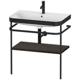 Duravit - Happy D.2 Plus C-Bonded Vanity Kit with Sink and Metal Console Walnut Brushed - Walnut Brushed