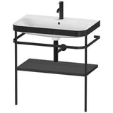 Duravit - Happy D.2 Plus C-Bonded Vanity Kit with Sink and Metal Console Graphite - Graphite Super Matte