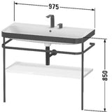 Happy D.2 Plus C-Bonded Vanity Kit with Sink and Metal Console White