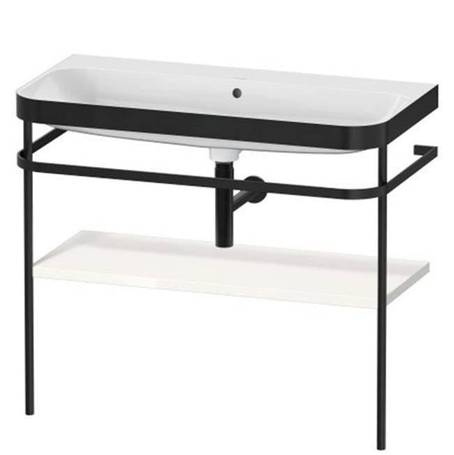 Duravit - Happy D.2 Plus C-Bonded Vanity Kit with Sink and Metal Console White - White High Gloss