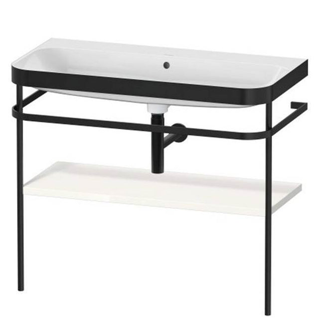 Duravit - Happy D.2 Plus C-Bonded Vanity Kit with Sink and Metal Console White - White High Gloss