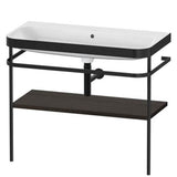 Duravit - Happy D.2 Plus C-Bonded Vanity Kit with Sink and Metal Console Walnut Brushed - Walnut Brushed