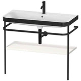 Duravit - Happy D.2 Plus C-Bonded Vanity Kit with Sink and Metal Console White - White High Gloss