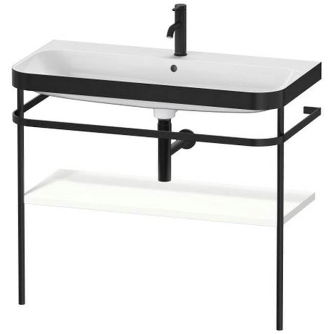 Duravit - Happy D.2 Plus C-Bonded Vanity Kit with Sink and Metal Console White - White Satin Matte