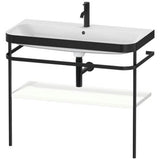 Duravit - Happy D.2 Plus C-Bonded Vanity Kit with Sink and Metal Console White - White Satin Matte