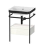 Duravit - Happy D.2 Plus C-Bonded Vanity Kit with Sink and Metal Console White - White High Gloss
