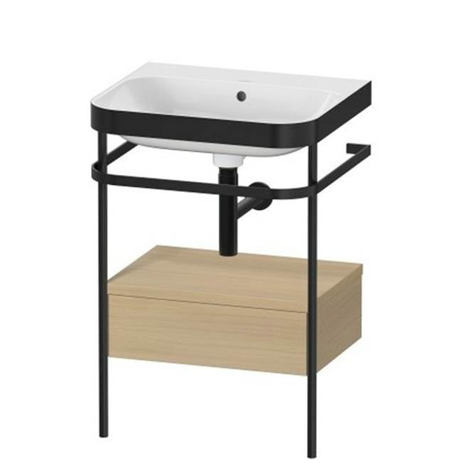 Duravit - Happy D.2 Plus C-Bonded Vanity Kit with Sink and Metal Console Mediterranean Oak - Mediterranean Oak