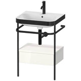 Duravit - Happy D.2 Plus C-Bonded Vanity Kit with Sink and Metal Console White - White High Gloss