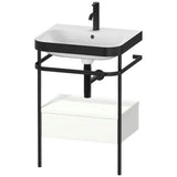 Duravit - Happy D.2 Plus C-Bonded Vanity Kit with Sink and Metal Console White - White Satin Matte