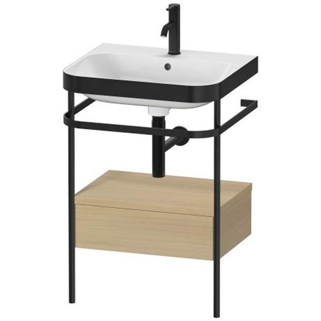 Duravit - Happy D.2 Plus C-Bonded Vanity Kit with Sink and Metal Console Mediterranean Oak - Mediterranean Oak