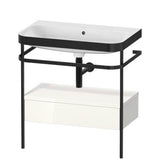 Duravit - Happy D.2 Plus C-Bonded Vanity Kit with Sink and Metal Console White - White High Gloss