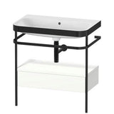 Duravit - Happy D.2 Plus C-Bonded Vanity Kit with Sink and Metal Console White - White Satin Matte