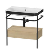 Duravit - Happy D.2 Plus C-Bonded Vanity Kit with Sink and Metal Console Mediterranean Oak - Mediterranean Oak