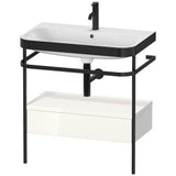 Duravit - Happy D.2 Plus C-Bonded Vanity Kit with Sink and Metal Console White - White High Gloss