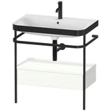 Duravit - Happy D.2 Plus C-Bonded Vanity Kit with Sink and Metal Console White - White Satin Matte