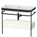 Duravit - Happy D.2 Plus C-Bonded Vanity Kit with Sink and Metal Console White - White High Gloss