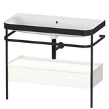 Duravit - Happy D.2 Plus C-Bonded Vanity Kit with Sink and Metal Console White - White Satin Matte
