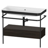 Duravit - Happy D.2 Plus C-Bonded Vanity Kit with Sink and Metal Console Walnut Brushed - Walnut Brushed