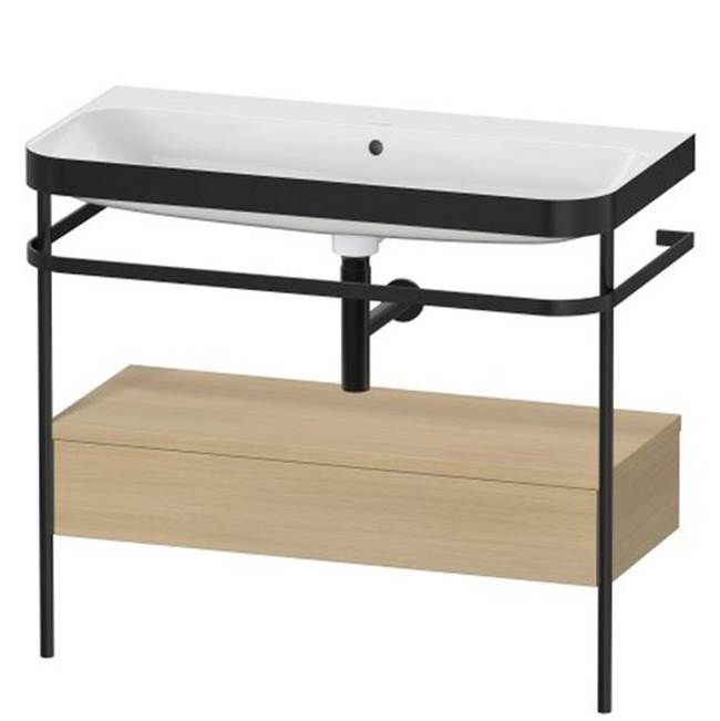 Duravit - Happy D.2 Plus C-Bonded Vanity Kit with Sink and Metal Console Mediterranean Oak - Mediterranean Oak