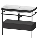 Duravit - Happy D.2 Plus C-Bonded Vanity Kit with Sink and Metal Console Graphite - Graphite Super Matte