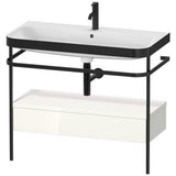 Duravit - Happy D.2 Plus C-Bonded Vanity Kit with Sink and Metal Console White - White High Gloss