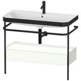 Duravit - Happy D.2 Plus C-Bonded Vanity Kit with Sink and Metal Console White - White Satin Matte
