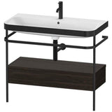 Duravit - Happy D.2 Plus C-Bonded Vanity Kit with Sink and Metal Console Walnut Brushed - Walnut Brushed