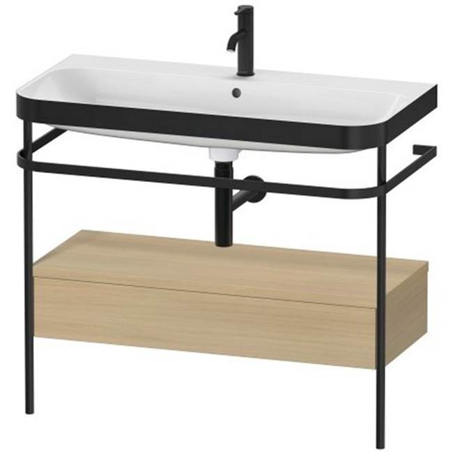 Duravit - Happy D.2 Plus C-Bonded Vanity Kit with Sink and Metal Console Mediterranean Oak - Mediterranean Oak
