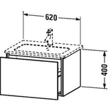 L-Cube One Drawer Wall-Mount Vanity Unit Concrete Gray