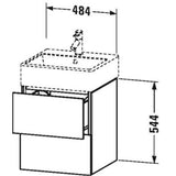L-Cube Two Drawer Wall-Mount Vanity Unit Concrete Gray