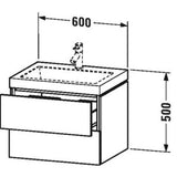 L-Cube Two Drawer C-Bonded Wall-Mount Vanity Kit White