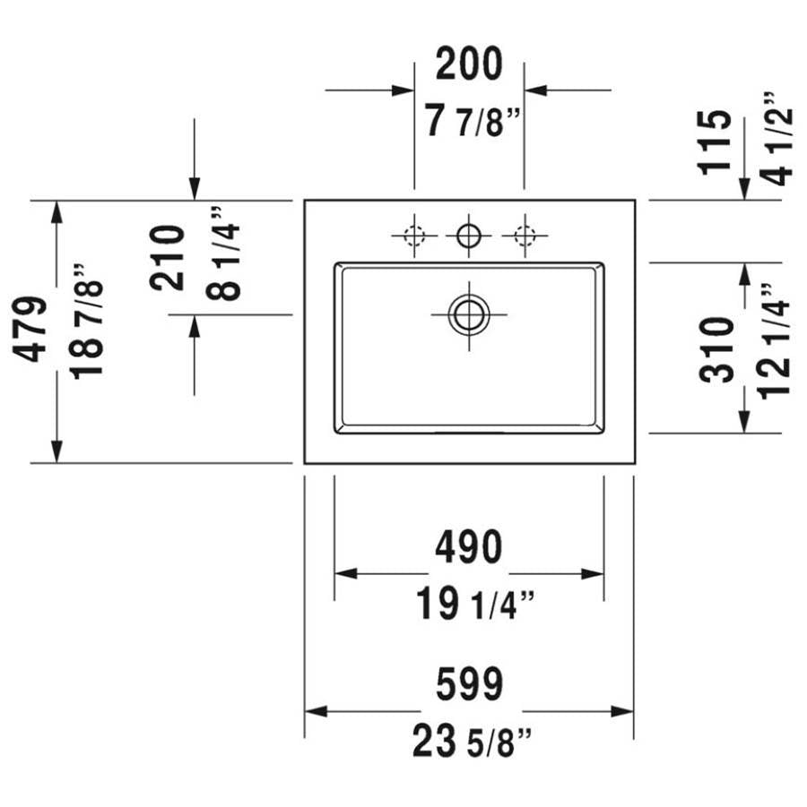 L-Cube Two Drawer C-Bonded Wall-Mount Vanity Kit White