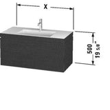 L-Cube Two Drawer C-Bonded Wall-Mount Vanity Kit Concrete Gray