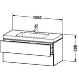 L-Cube Two Drawer C-Bonded Wall-Mount Vanity Kit Concrete Gray