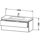 L-Cube Two Drawer C-Bonded Wall-Mount Vanity Kit Concrete Gray