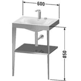 XViu C-Bonded Vanity Kit with Sink and Metal Console Black