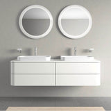 Happy D.2 Plus Four Drawer Wall-Mount Vanity Unit White