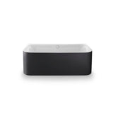 Happy D.2 Plus Back-to-Wall Bathtub White With Graphite