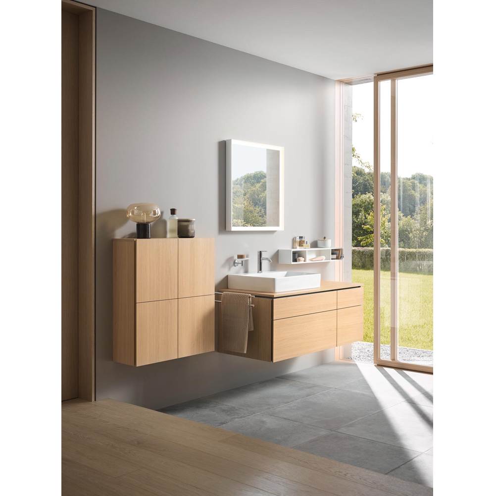 L-Cube Semi-Tall Cabinet Concrete Gray