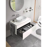 L-Cube Wall Shelf with Three Compartments Concrete Gray
