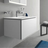 L-Cube One Drawer Wall-Mount Vanity Unit Concrete Gray