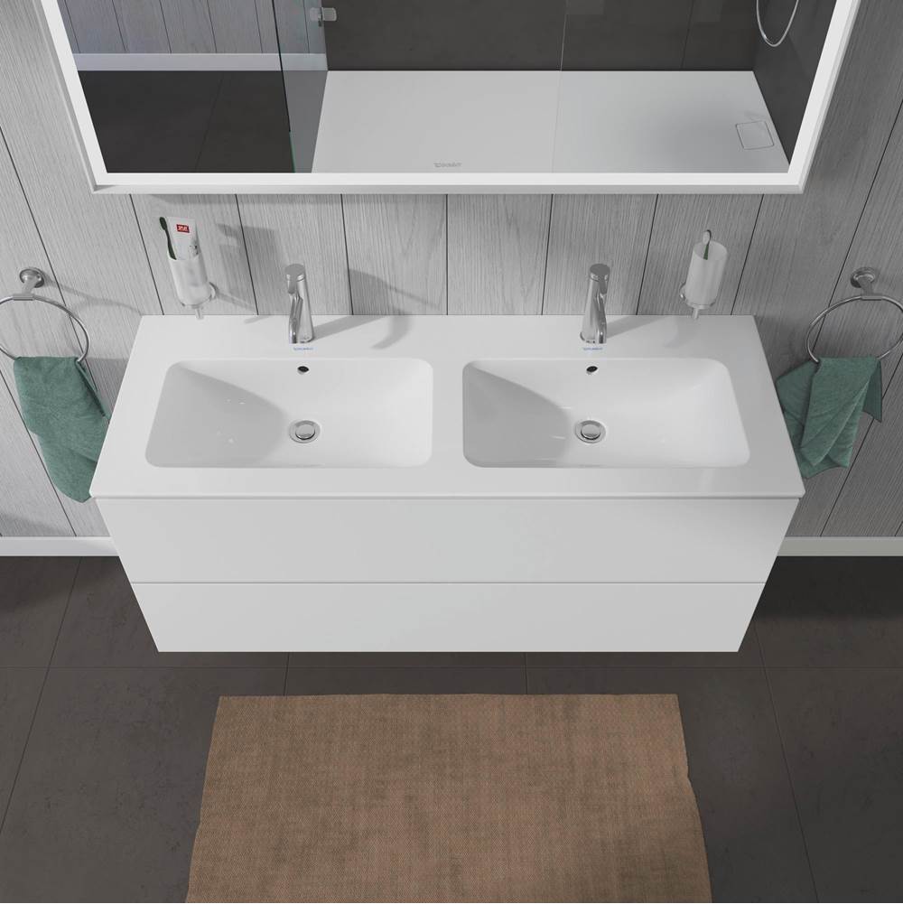 L-Cube Two Drawer Wall-Mount Vanity Unit Concrete Gray