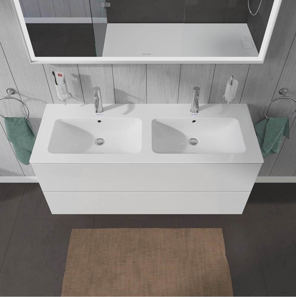 L-Cube Two Drawer Wall-Mount Vanity Unit Concrete Gray