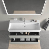 L-Cube Two Drawer Wall-Mount Vanity Unit Concrete Gray