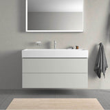 L-Cube Two Drawer Wall-Mount Vanity Unit Concrete Gray