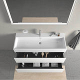 L-Cube Two Drawer Wall-Mount Vanity Unit Concrete Gray