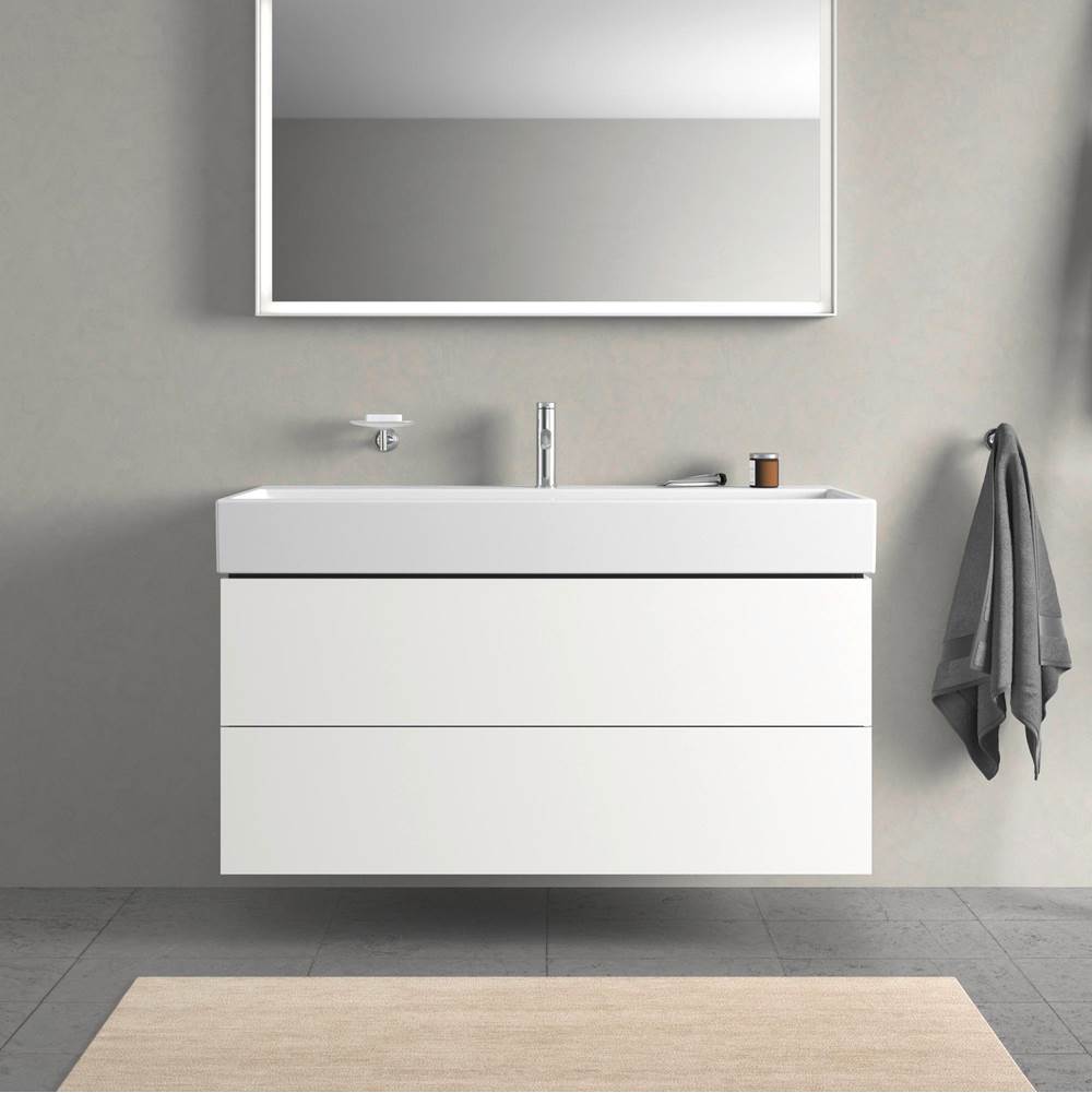 L-Cube Two Drawer Wall-Mount Vanity Unit Concrete Gray