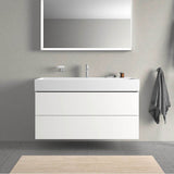 L-Cube Two Drawer Wall-Mount Vanity Unit Concrete Gray