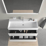 L-Cube Two Drawer Wall-Mount Vanity Unit Concrete Gray